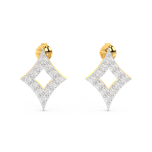 Diamond Earring for her in Yellow Gold DER23176