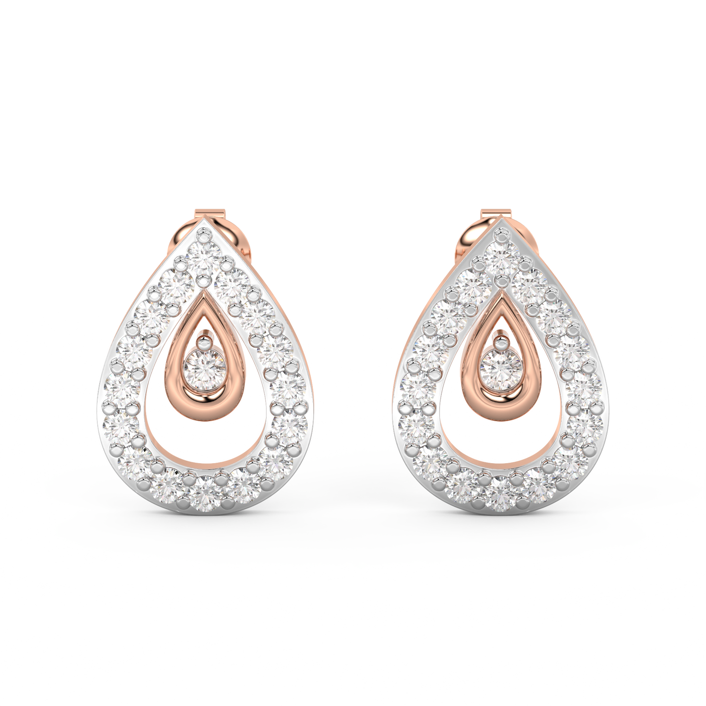 Diamond Earring for her in Rose Gold DER23178