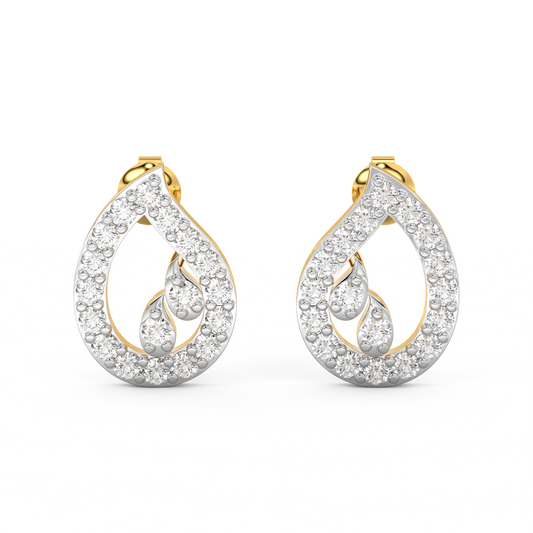 Diamond Earring for her in Yellow Gold DER23180