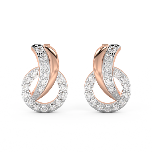 Diamond Earring for her in Rose Gold DER23188