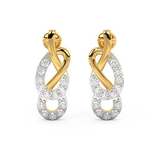 Diamond Earring for her in Yellow Gold DER23190