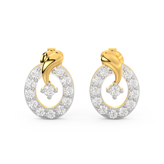 Diamond Earring for her in Yellow Gold DER23194