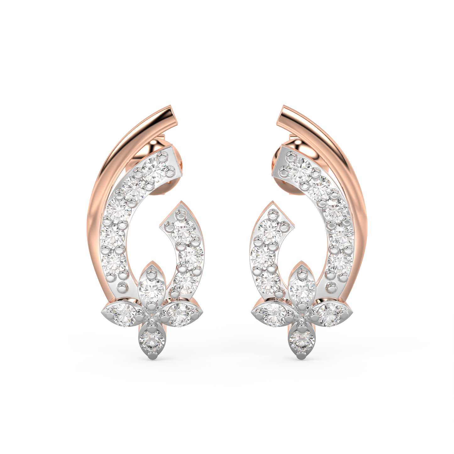 Diamond Earring for her in Rose Gold DER23195