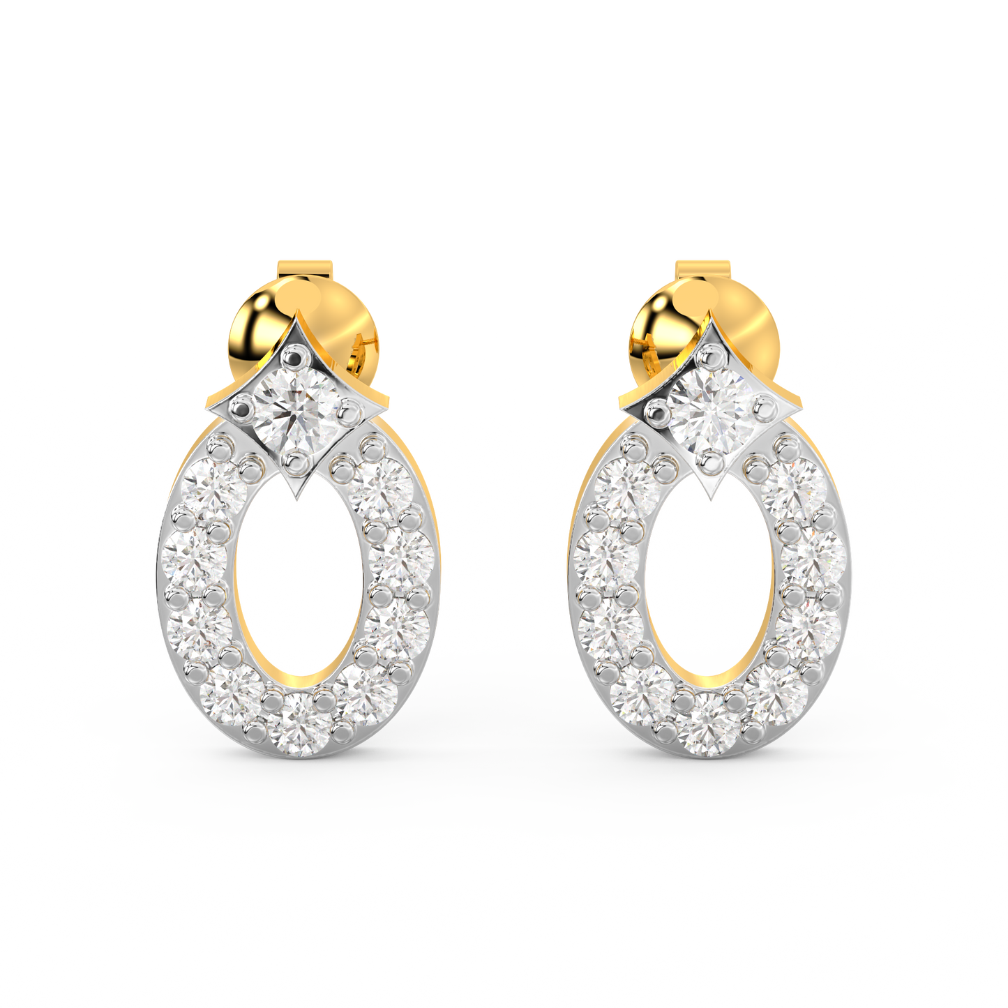 Diamond Earring for her in Yellow Gold DER23202