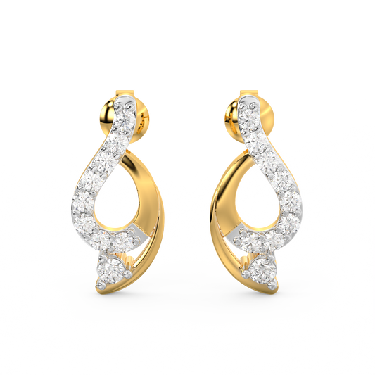 Diamond Earring for her in Yellow & White Gold DER23208