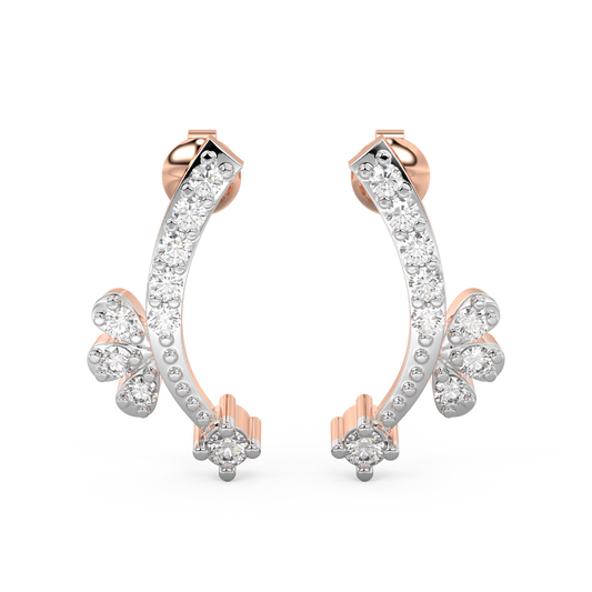 Diamond Earring for her in Rose Gold DER23211