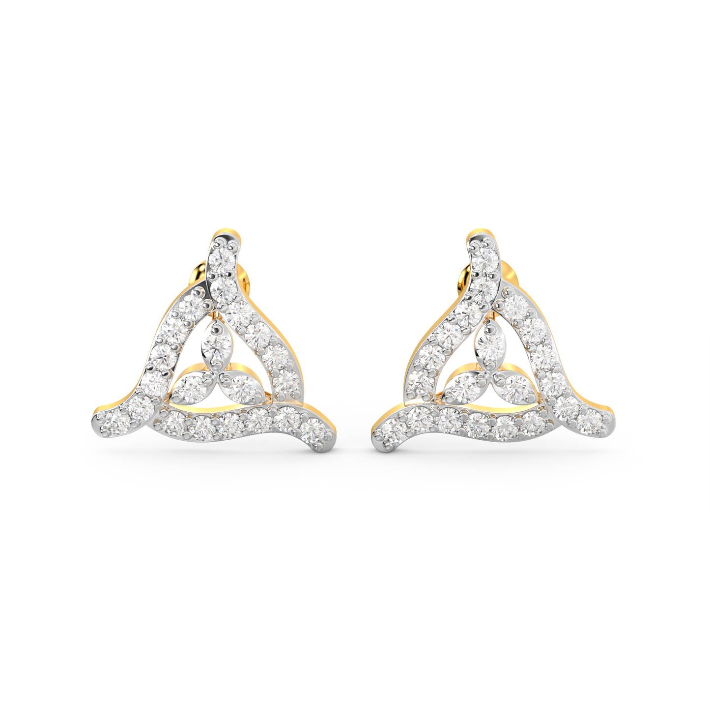 Diamond Earring for her in Yellow Gold DER23212