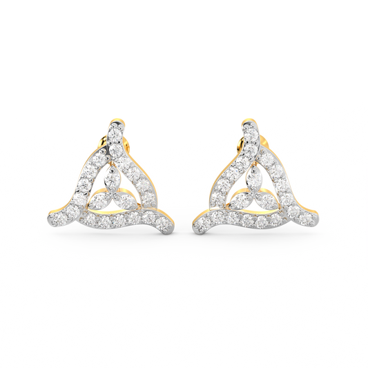 Diamond Earring for her in Yellow Gold DER23212