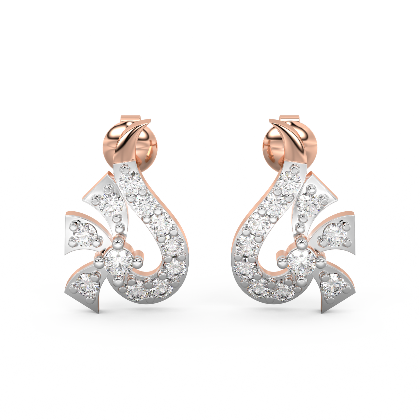 Diamond Earring for her in Rose Gold DER23214