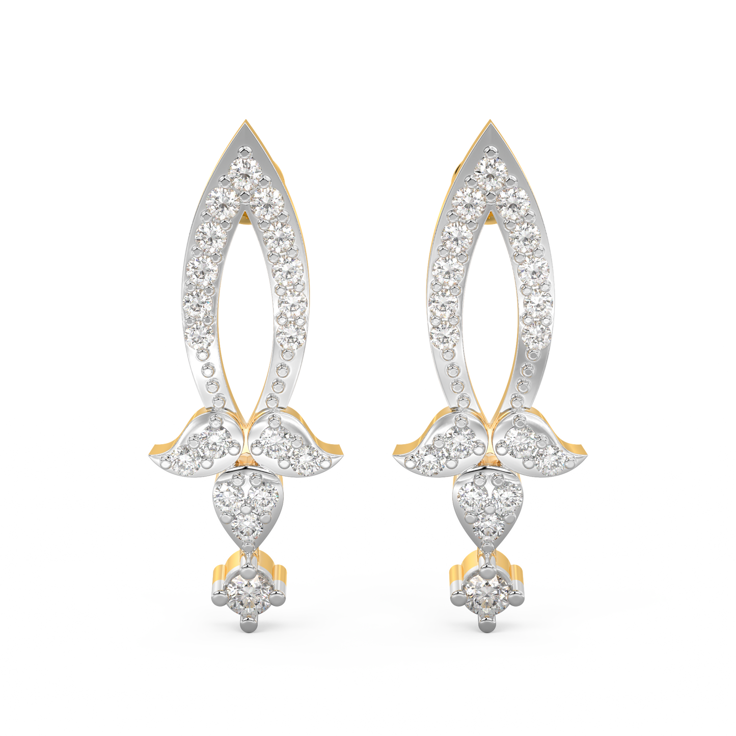 Diamond Earring for her in Yellow Gold DER23222