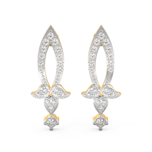 Diamond Earring for her in Yellow Gold DER23222