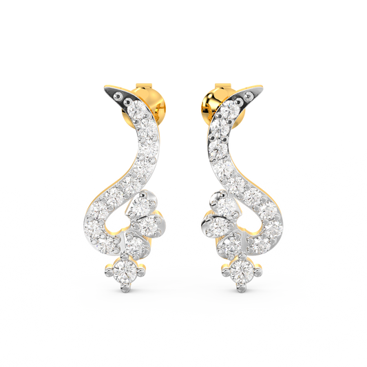 Diamond Earring for her in Yellow Gold DER23225