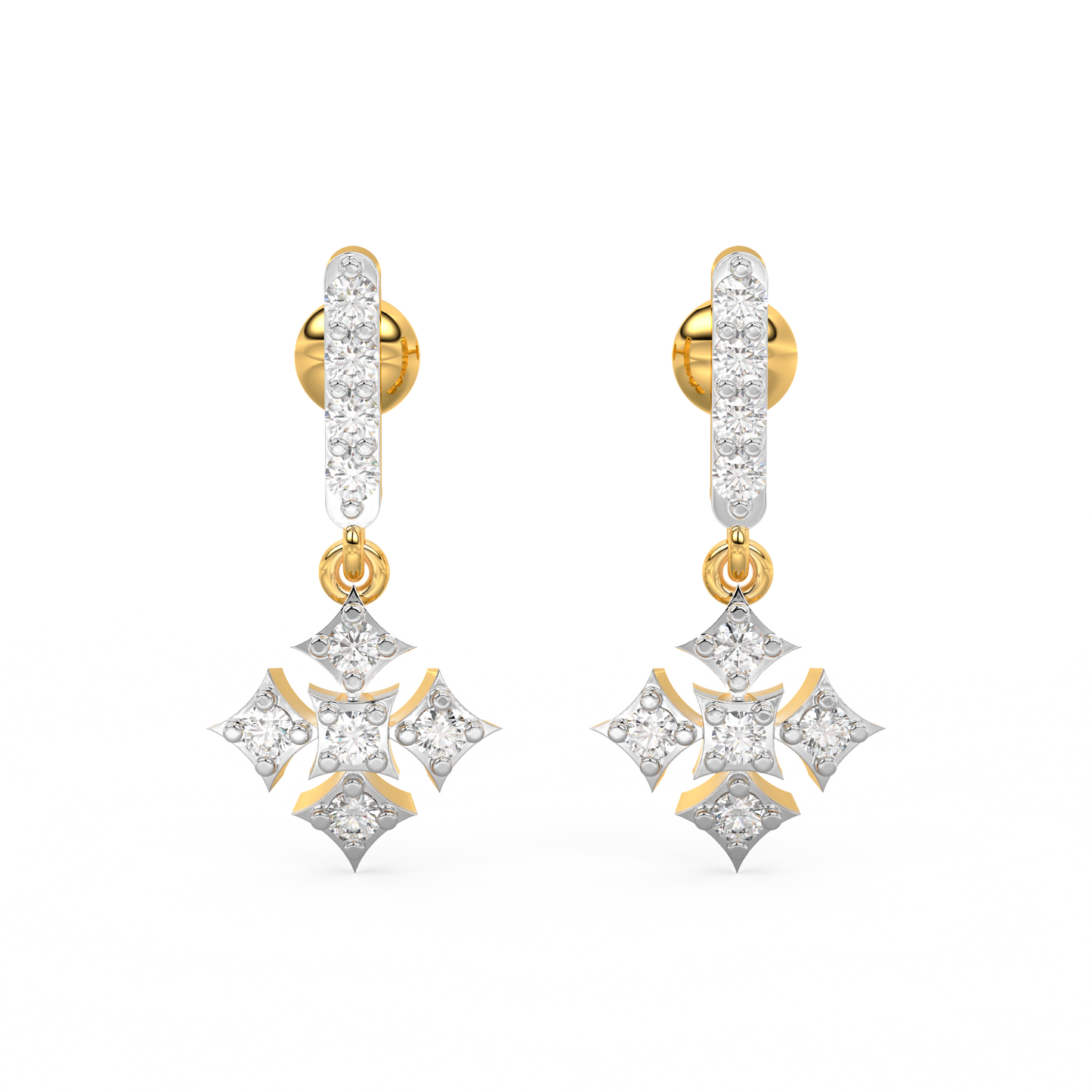 Diamond Earring for her in Yellow Gold DER23227