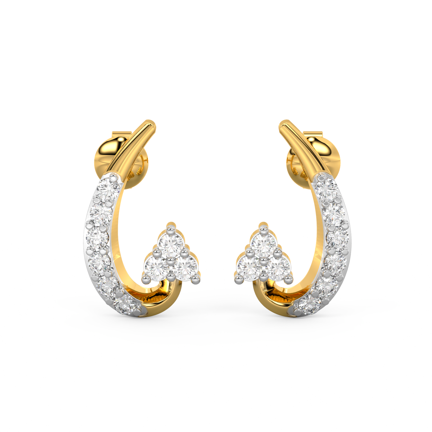 Diamond Earring for her in Yellow Gold DER23228