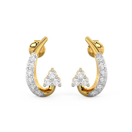 Diamond Earring for her in Yellow Gold DER23228