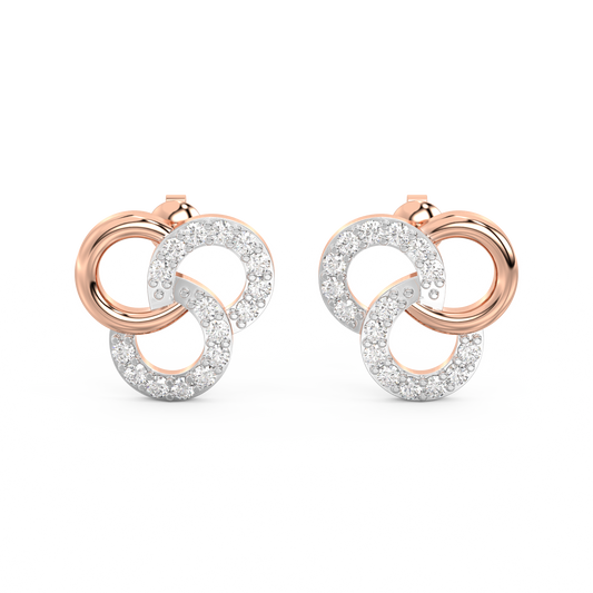 Diamond Earring for her in Rose Gold DER23232