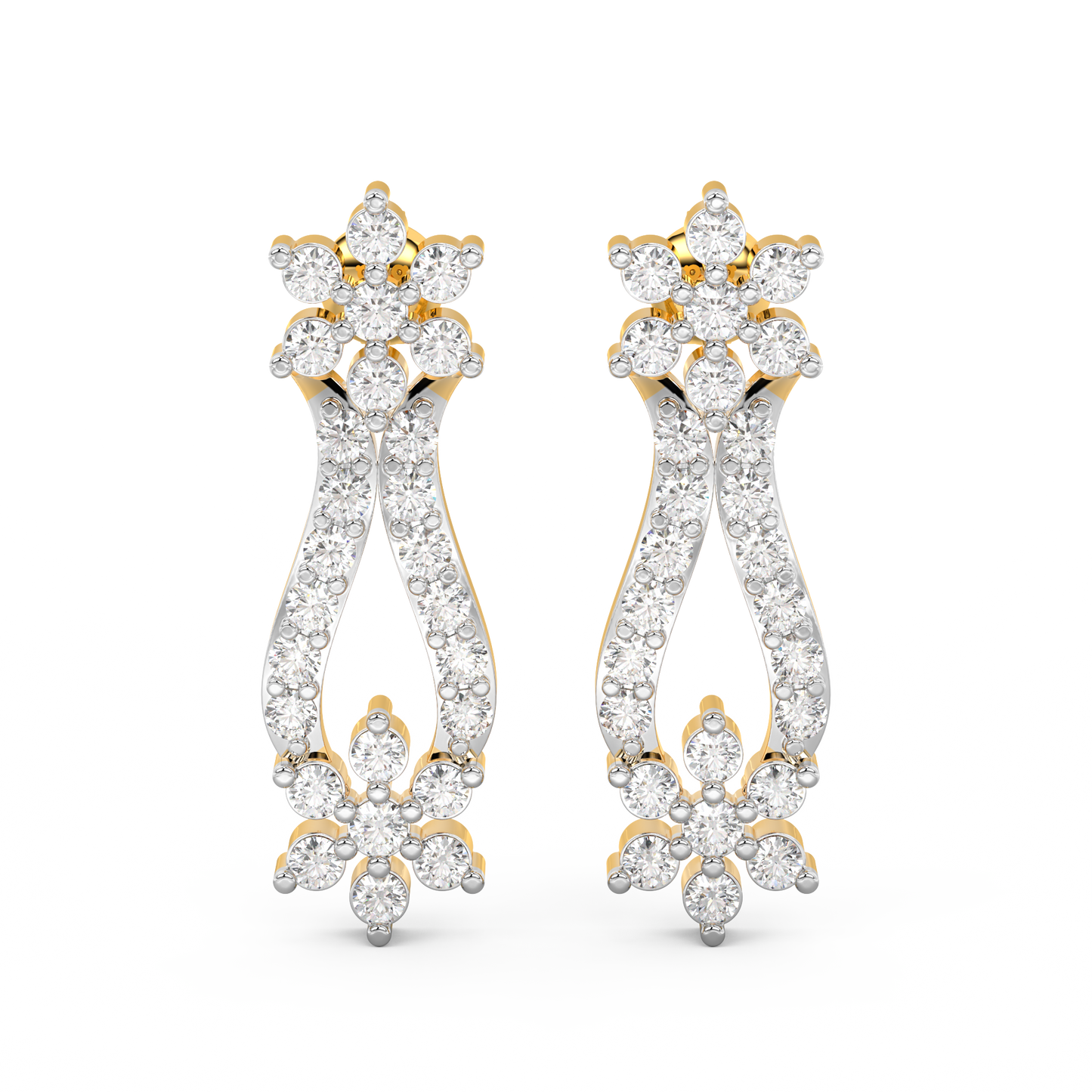 Diamond Earring for her in Yellow Gold DER23234