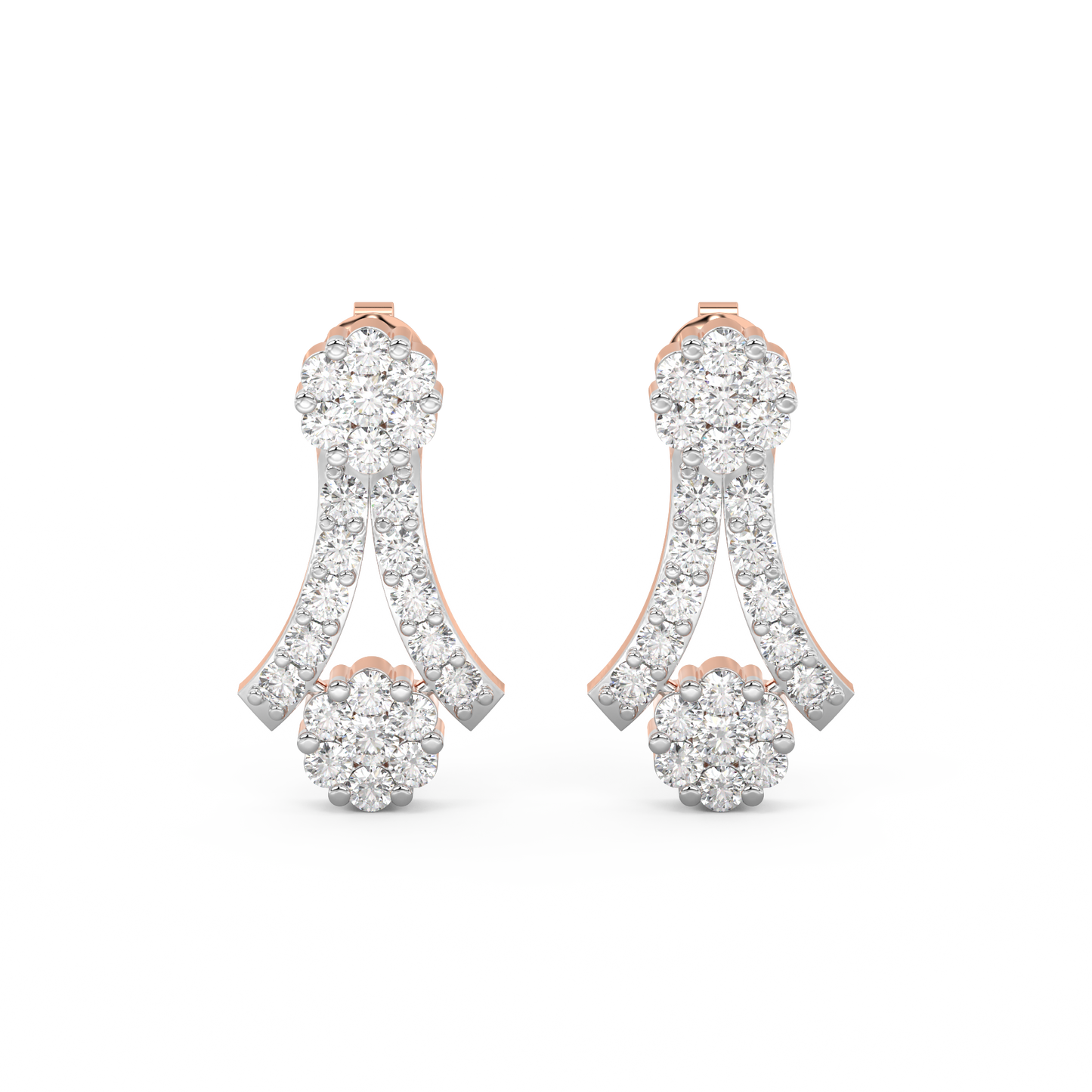 Diamond Earring for her in Rose Gold DER23240