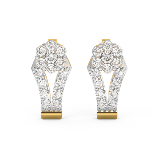 Diamond Earring for her in Yellow Gold DER23246