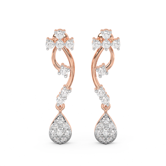 Diamond Earring for her in Rose Gold DER23253