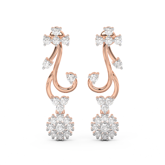 Diamond Earring for her in Rose Gold DER23255