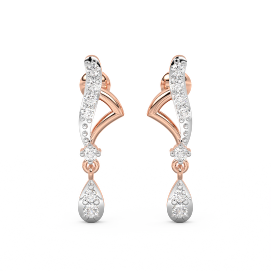 Diamond Earring for her in Rose Gold DER23258