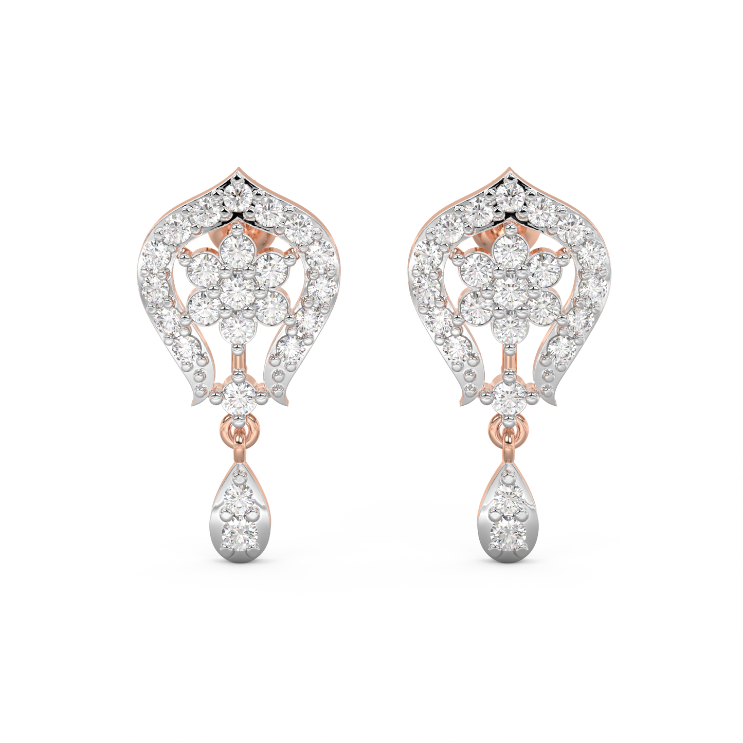 Diamond Earring for her in Rose Gold DER23259