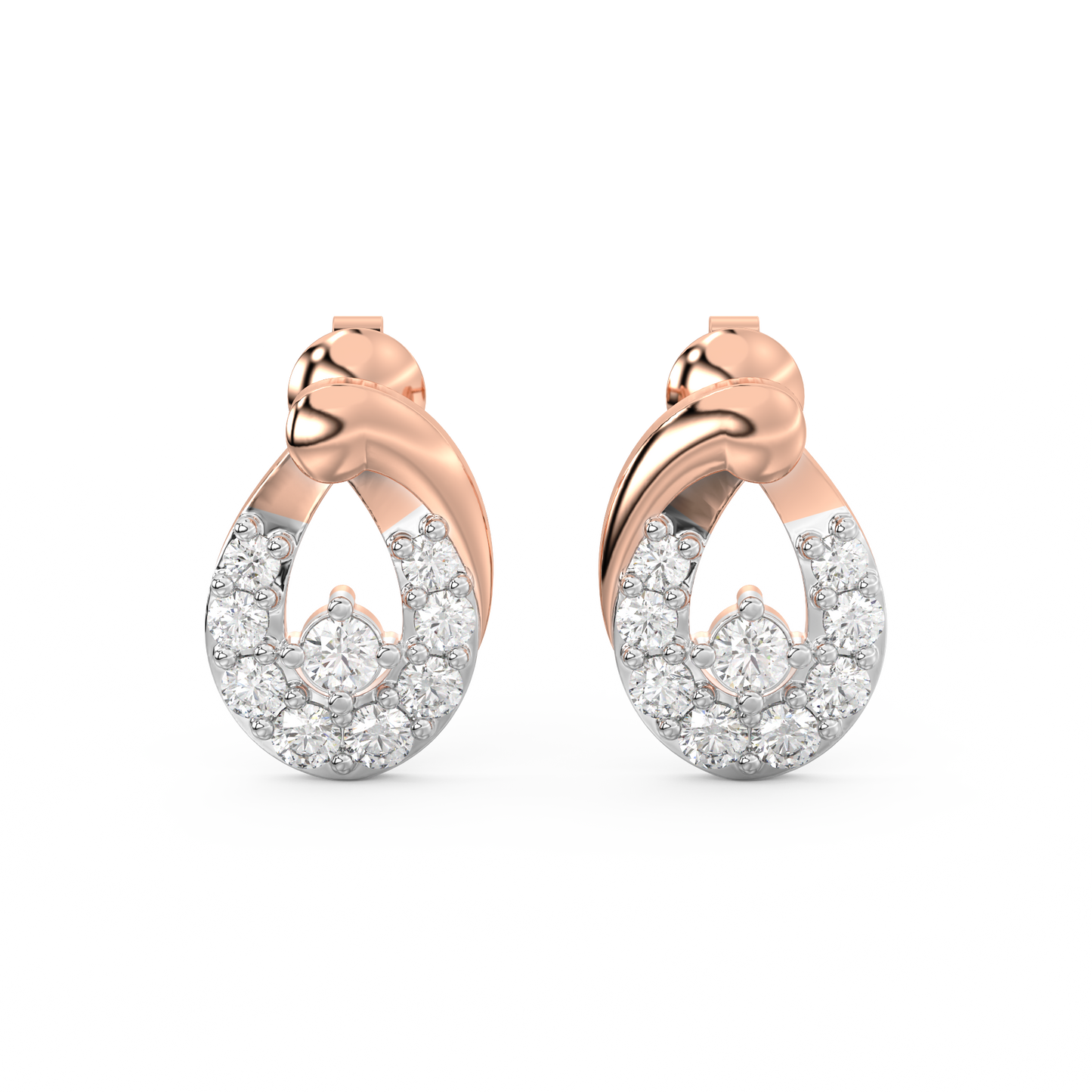 Diamond Earring for her in Rose Gold DER23262