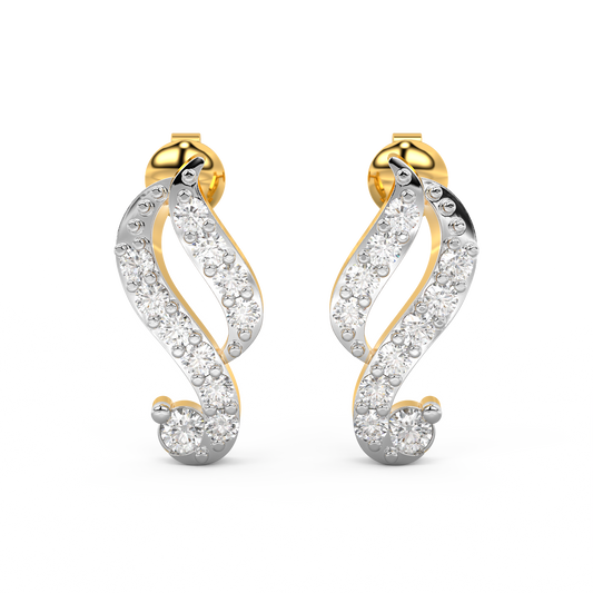 Diamond Earring for her in Yellow Gold DER23271