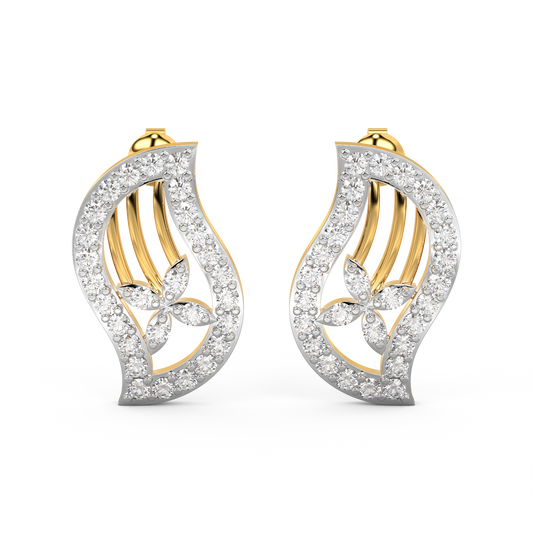 Diamond Earring for her in Yellow Gold DER23273