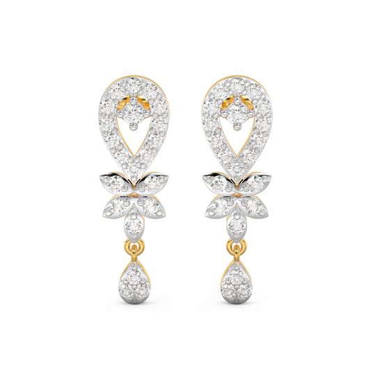 Diamond Earring for her in Yellow Gold DER23280