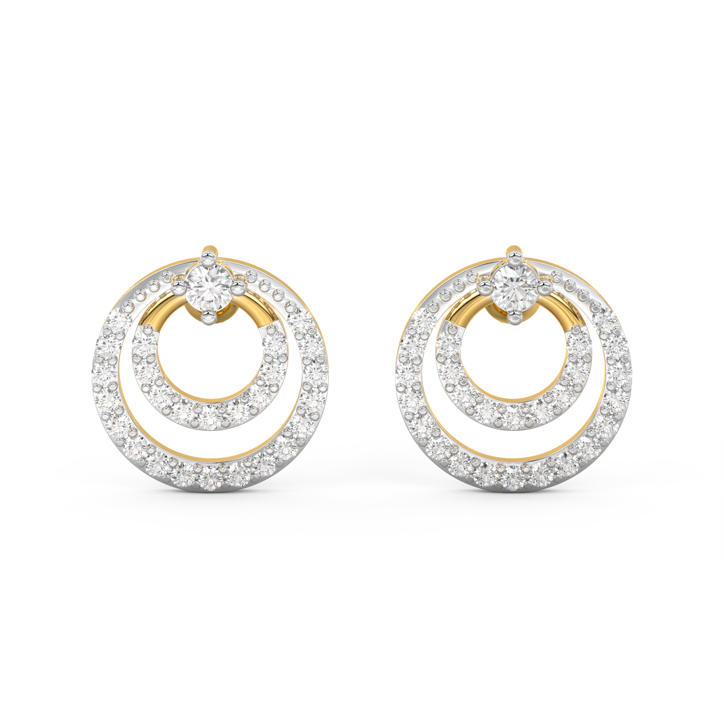 Diamond Earring for her in Yellow Gold DER23281