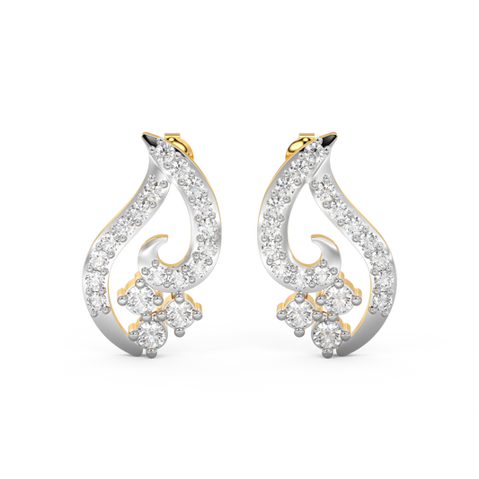 Diamond Earring for her in Yellow Gold DER23284