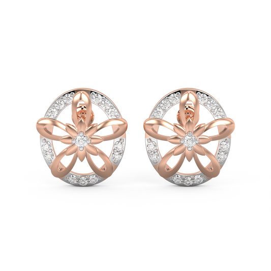 Diamond Earring for her in Rose Gold DER23285