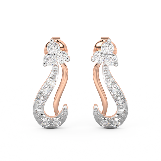 Diamond Earring for her in Rose Gold DER23287