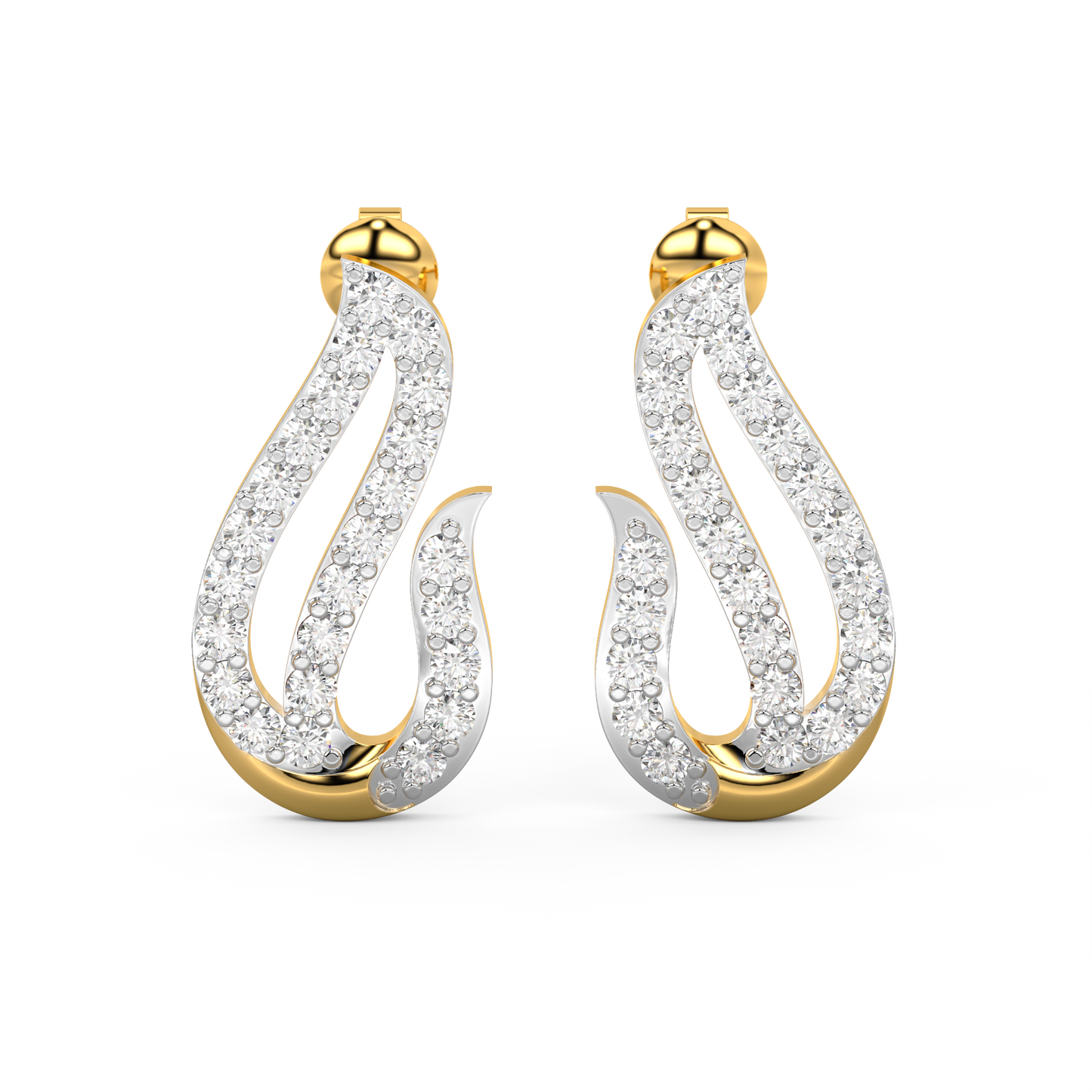 Diamond Earring for her in Yellow Gold DER23291