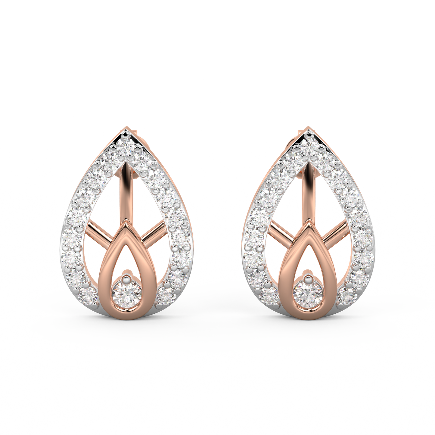 Diamond Earring for her in Rose Gold DER23304