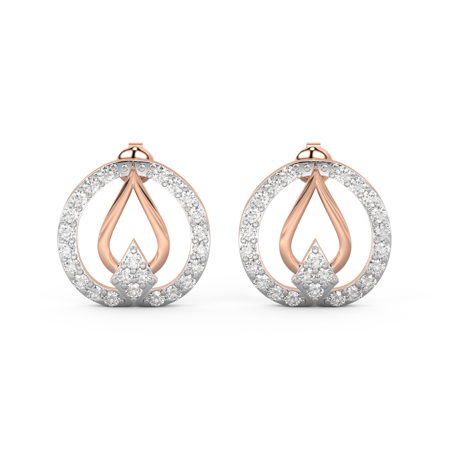 Diamond Earring for her in Rose Gold DER23305