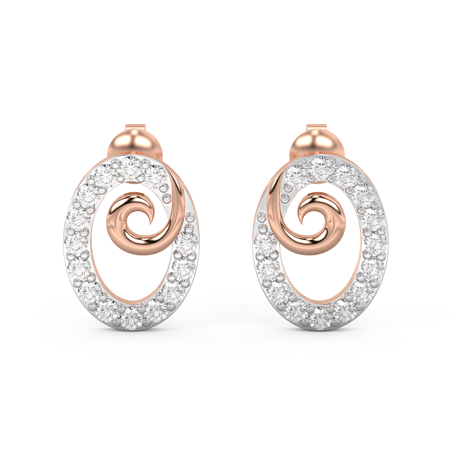 Diamond Earring for her in Rose Gold DER23308