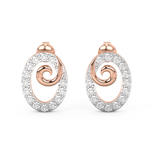 Diamond Earring for her in Rose Gold DER23308