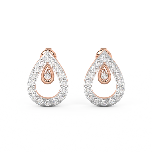 Diamond Earring for her in Rose Gold DER23309