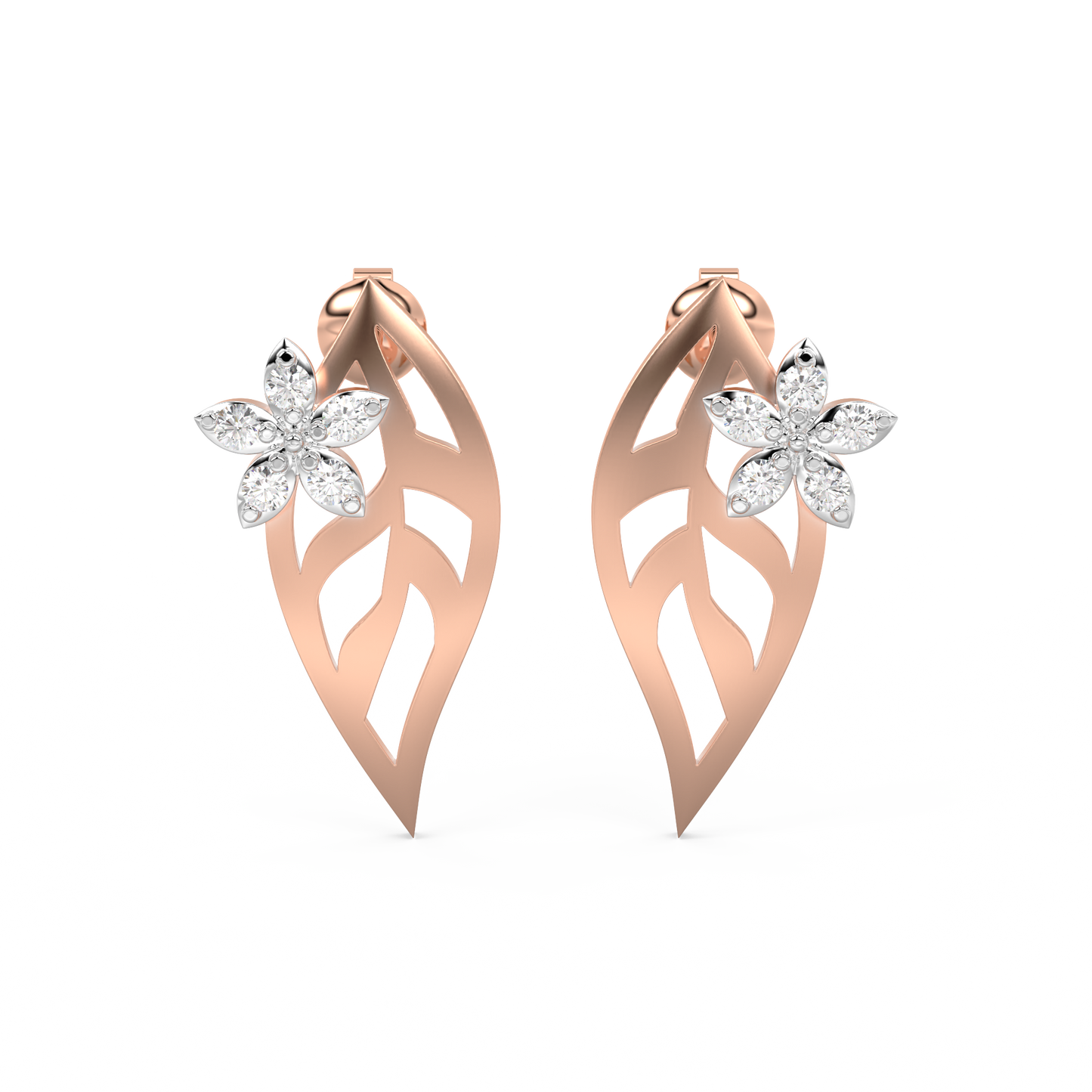 Diamond Earring for her in Rose Gold DER23315