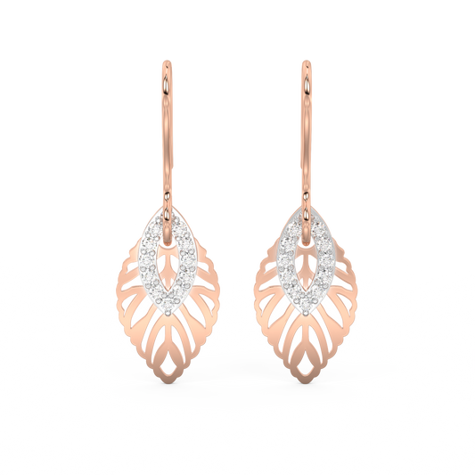 Diamond Earring for her in Rose Gold DER23317