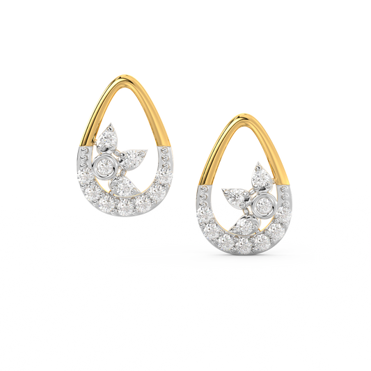 Diamond Earring for her in Yellow Gold DER23318