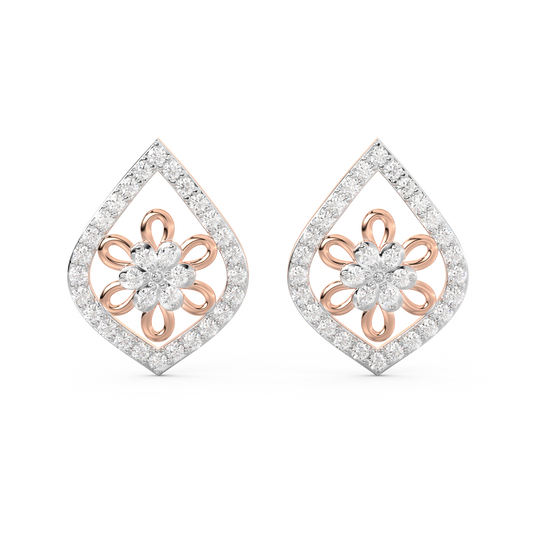 Diamond Earring for her in Rose Gold DER23325