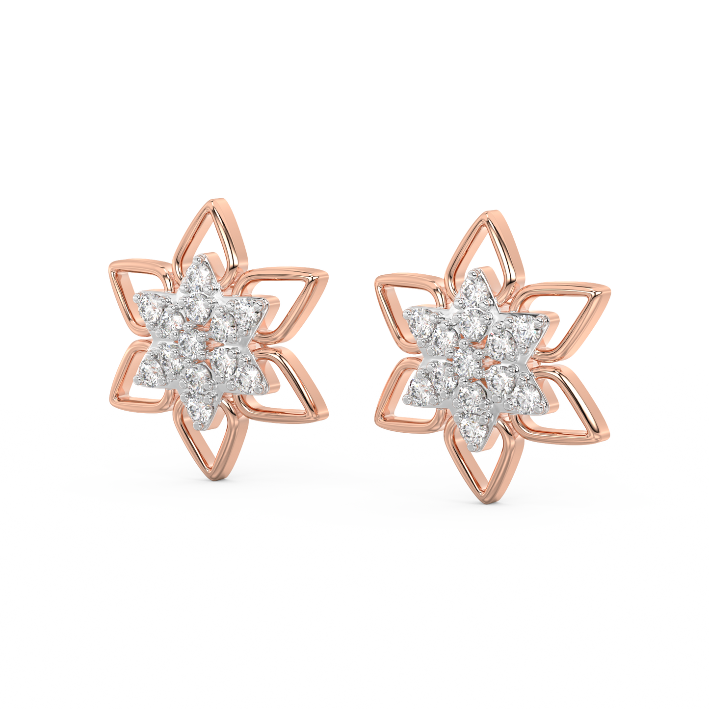 Diamond Earring for her in Rose Gold DER23327