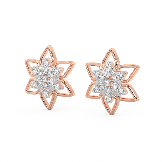 Diamond Earring for her in Rose Gold DER23327