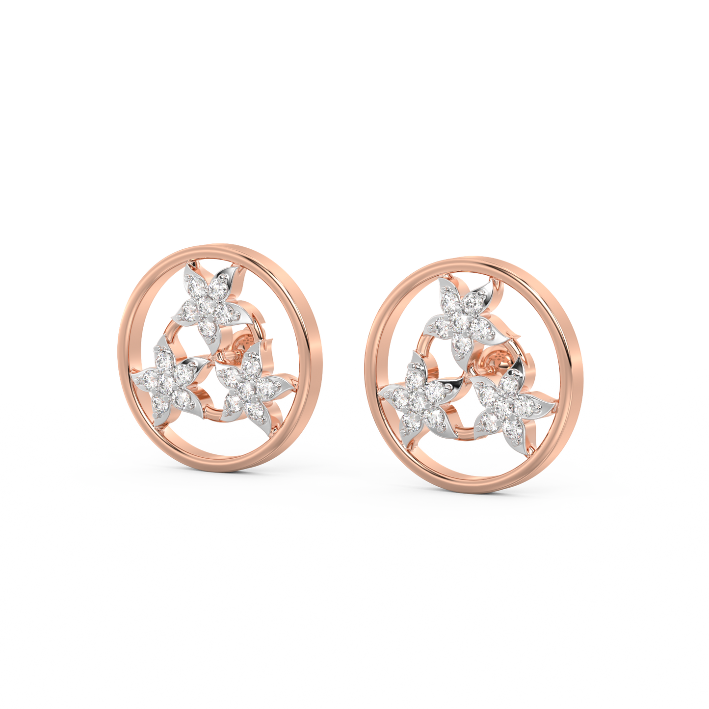 Diamond Earring for her in Rose Gold DER23333