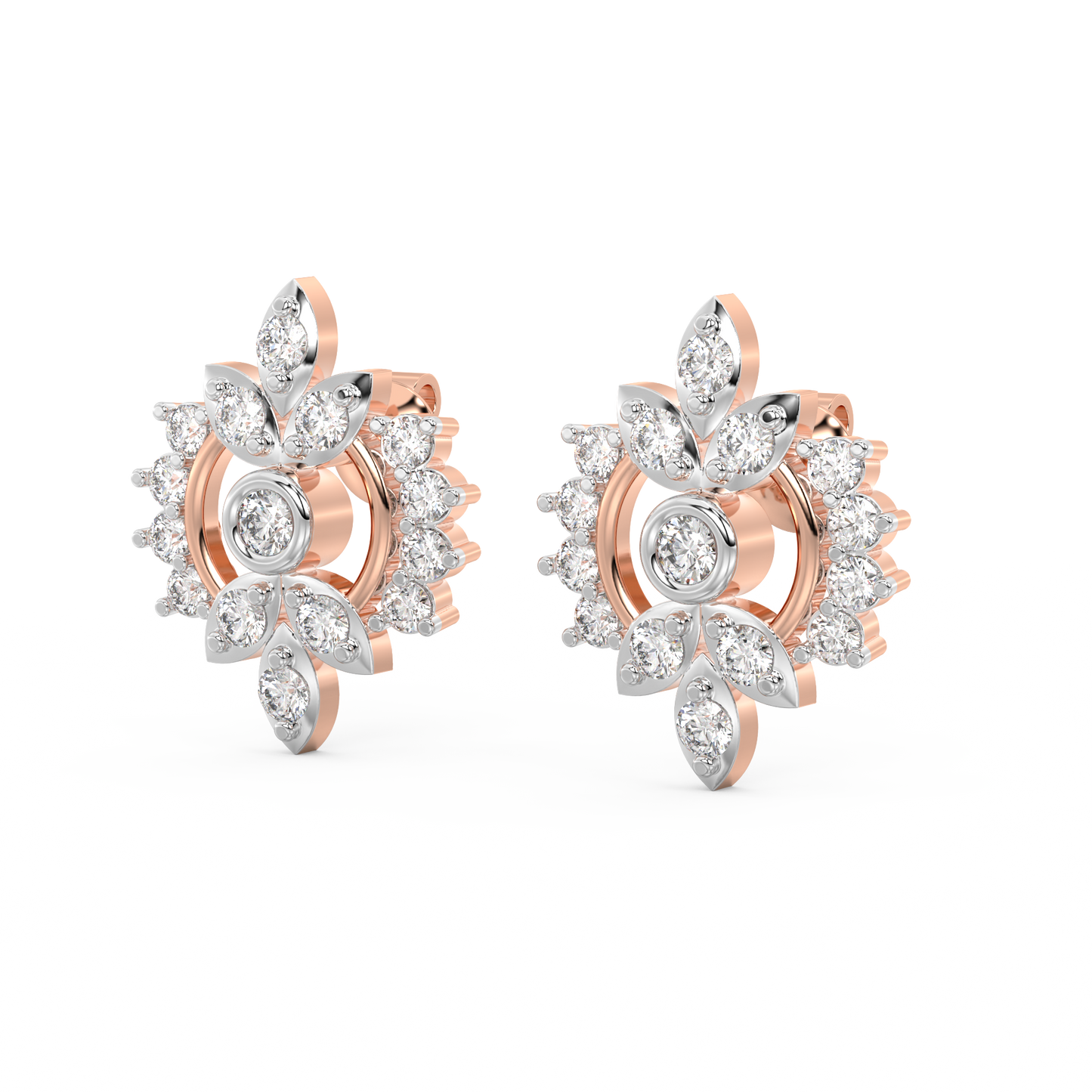 Diamond Earring for her in Rose Gold DER23354