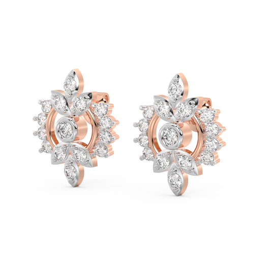 Diamond Earring for her in Rose Gold DER23354